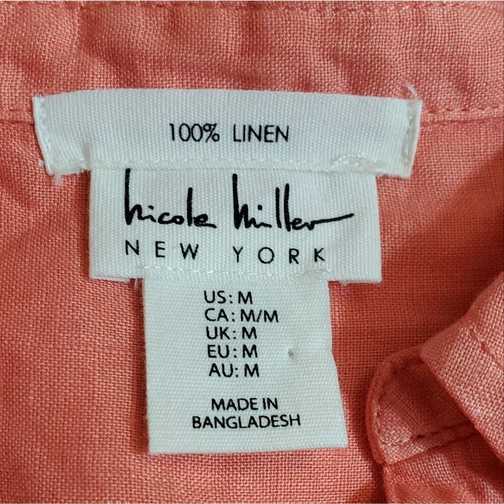 Nicole Miller linen tunic sz M - Picture 4 of 4